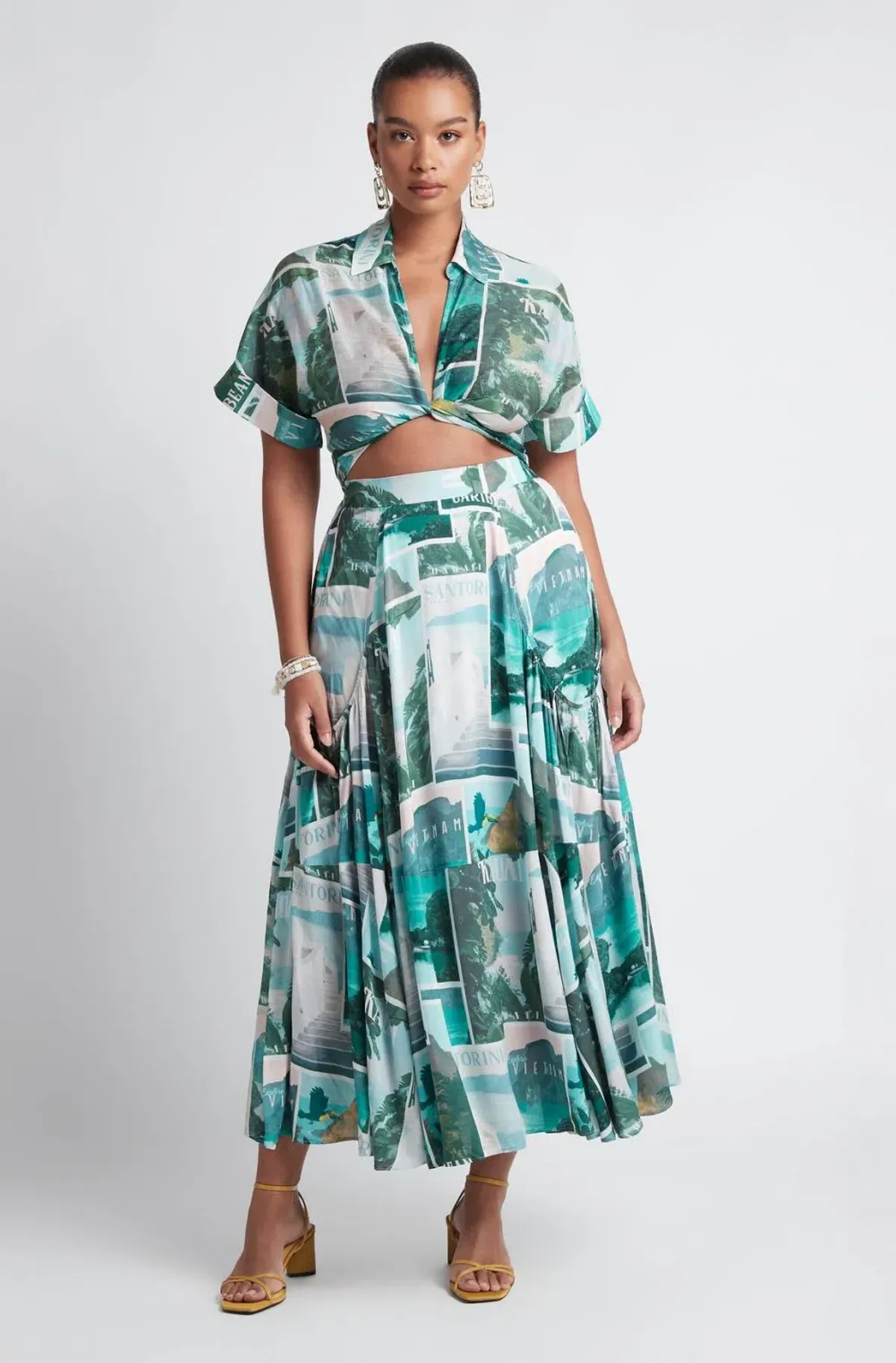 Sheike Island Life Shirt and Skirt Set Print Size 6 for rent on The Volte - main image