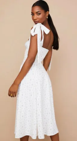 House of CB Alicia Midi Sundress White Floral Size S / AU 8 for rent on The Volte - image 3