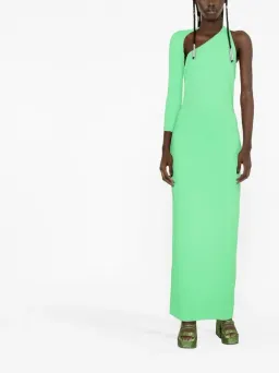 Solace London Saren One Shoulder Stretch Crepe Gown Green Size 10 for rent on The Volte - image 1