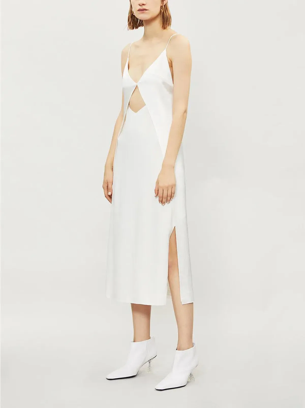 Dion Lee Tessellate Cami Dress Ivory Size 8 for rent on The Volte - main image