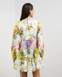 Camilla Short Tie Front Blouson Dress Print Size 10 for rent on The Volte - image 2