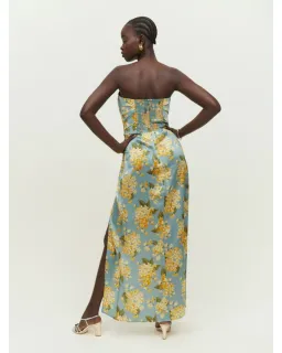 Reformation Barrow Silk Maxi Dress Floral Size AU 10 for rent on The Volte - image 2