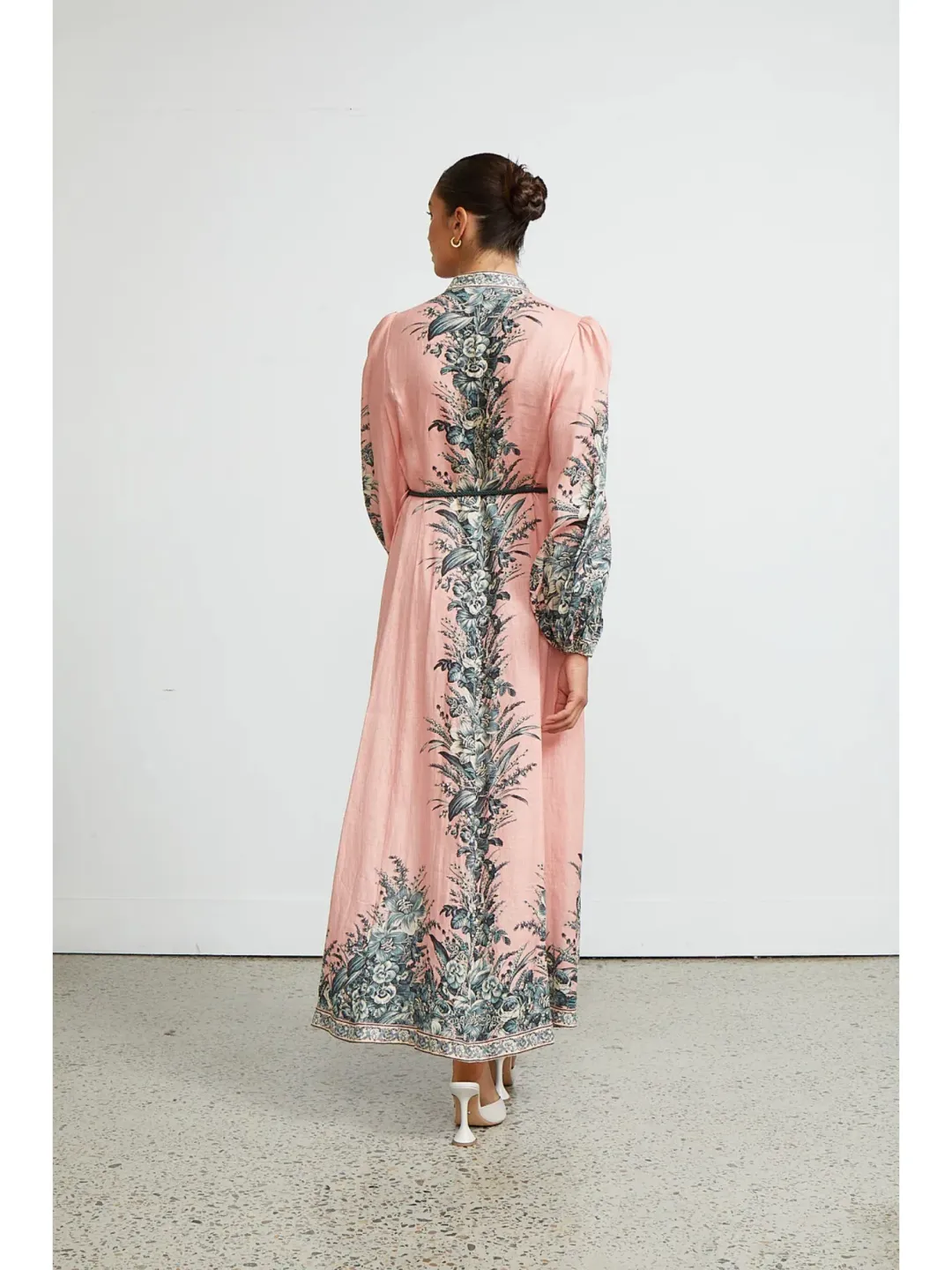 Zimmermann Moonshine Billow Long Sleeve Dress Pink Size 1 / AU 10 for rent on The Volte - main image