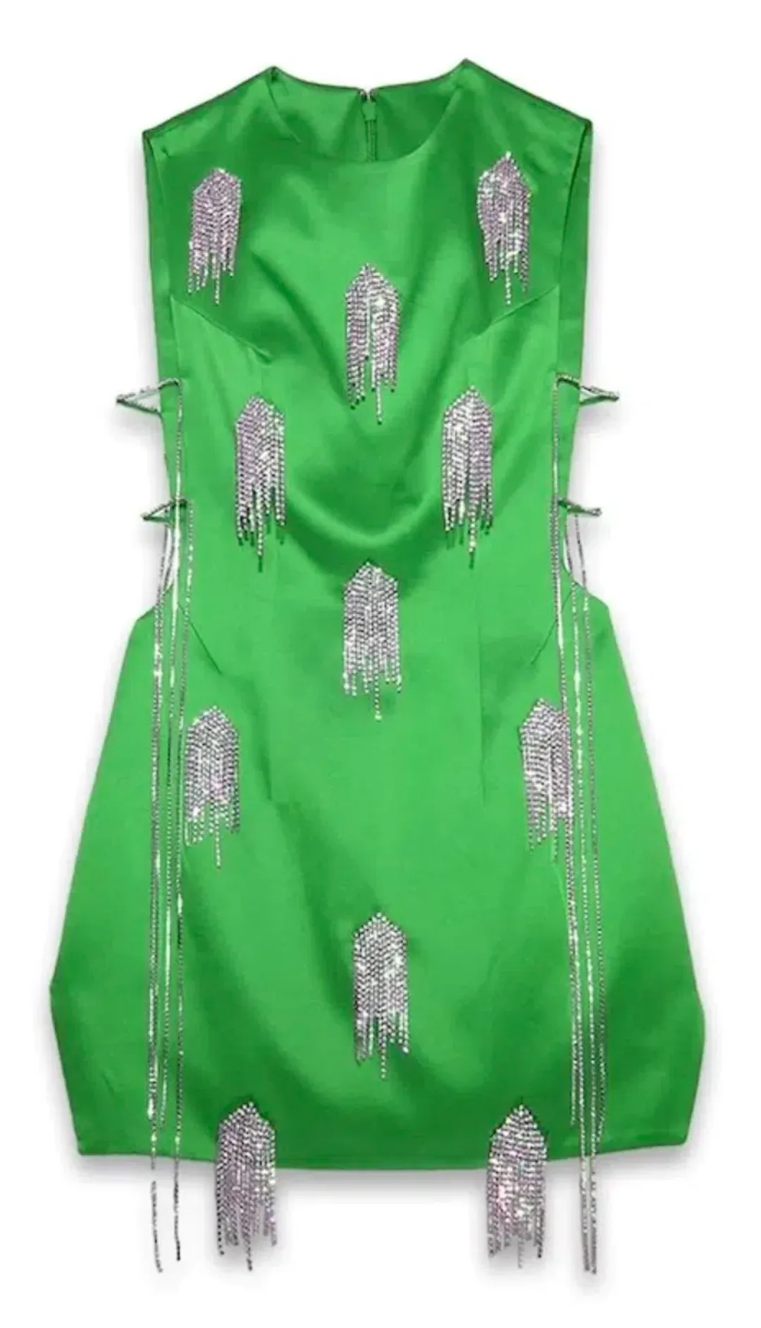 Kourh Onirique Crystal Mini Dress Green Size 12 for rent on The Volte - main image