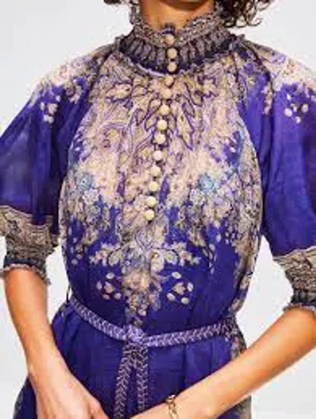 Zimmermann Anneke Swing Maxi Dress in Indigo Paisley Size 3/AU 14 for rent on The Volte - main image