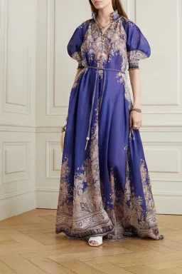 Zimmermann Anneke Swing Maxi Dress in Indigo Paisley Size 3/AU 14 for rent on The Volte - image 2