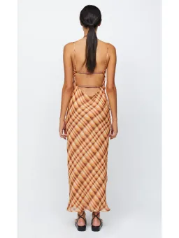 Bec & Bridge Soleil Slip Maxi Dress Golden Hour Check Size AU 8  for rent on The Volte - image 4