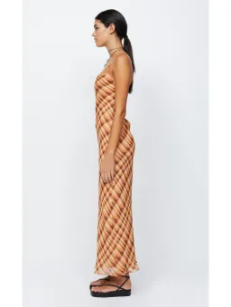 Bec & Bridge Soleil Slip Maxi Dress Golden Hour Check Size AU 8  for rent on The Volte - image 3