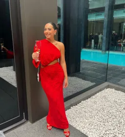 Deconduart Quinta Gown Red Size 8  for rent on The Volte - image 3