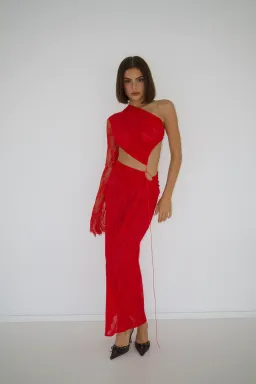 Deconduart Quinta Gown Red Size 8  for rent on The Volte - image 1