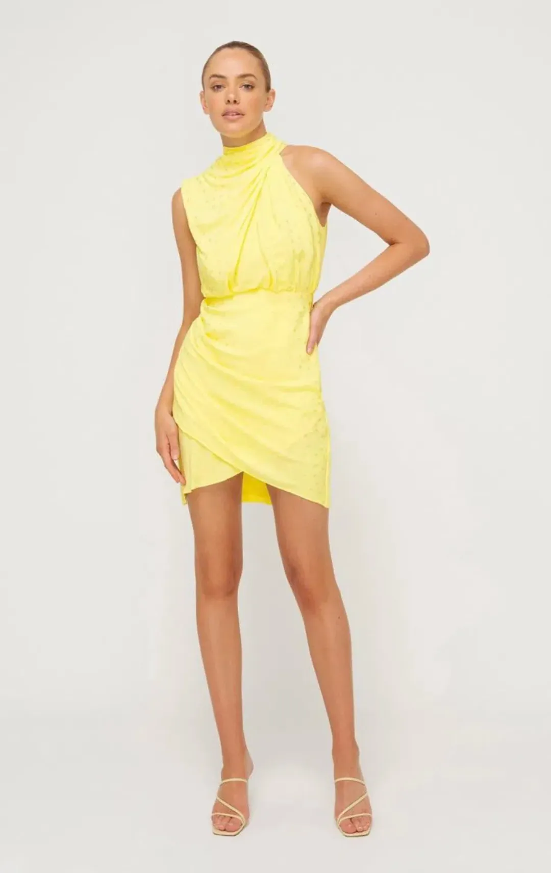 Sheike Gracie Mini Dress Yellow Size 16  for rent on The Volte - main image