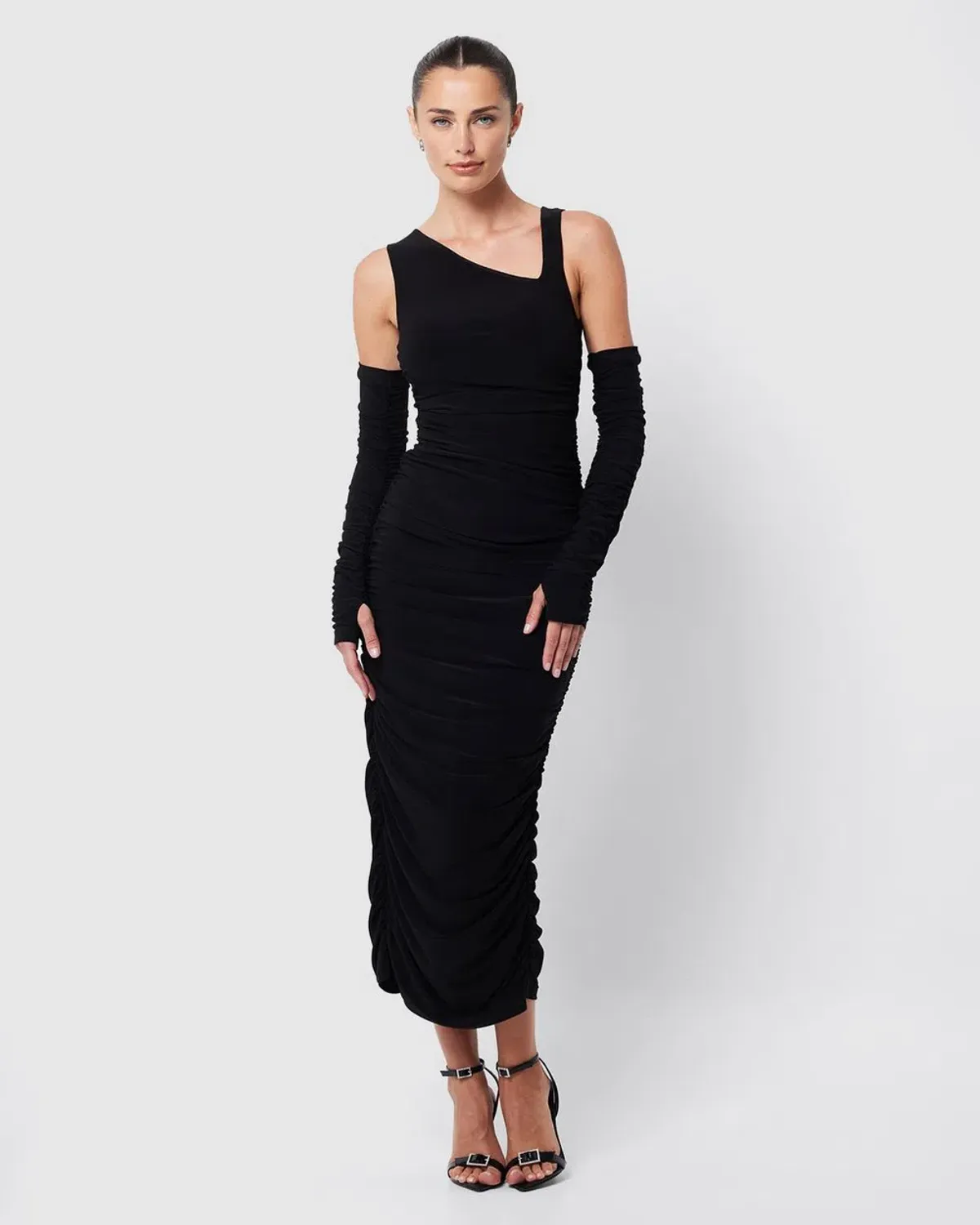 Mossman Defy Midi Dress Black Size 10 for rent on The Volte - main image