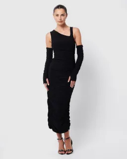Mossman Defy Midi Dress Black Size 10 for rent on The Volte - image 1