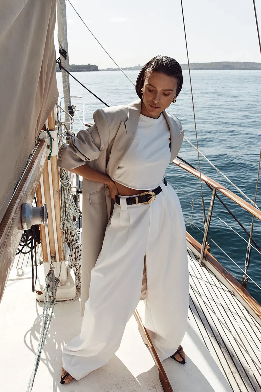 Dissh Harley Boyfriend Two-Piece Suit White Size 8 for rent on The Volte - main image