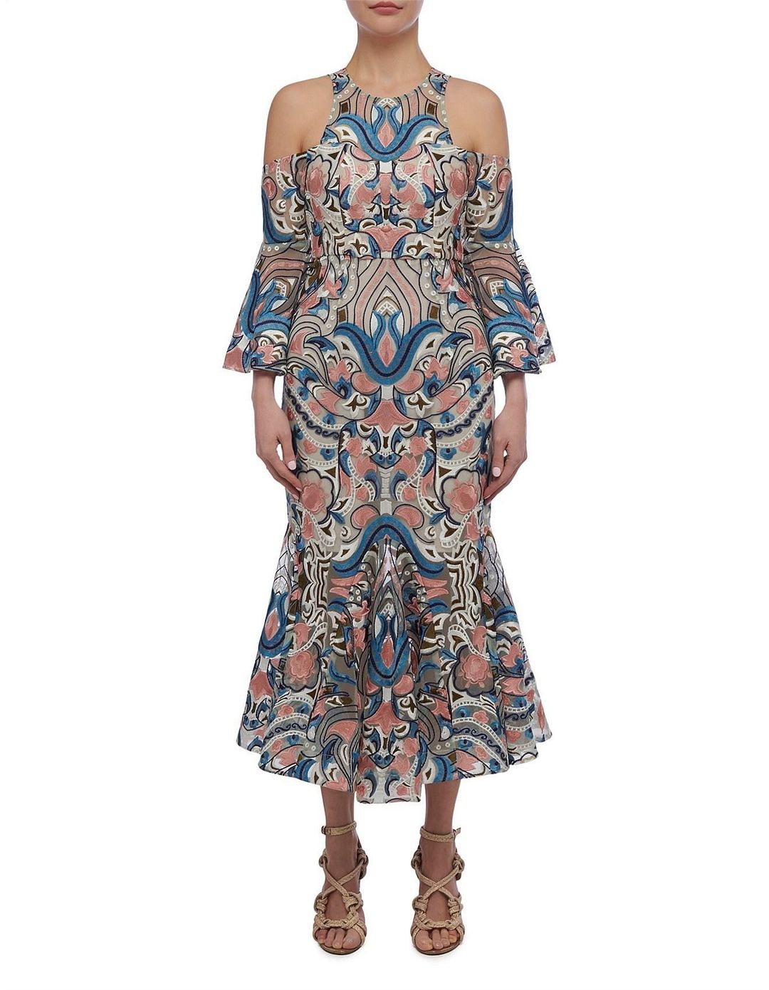 Thurley Carnival Cut Out Midi Dress Size 8 for rent on The Volte - main image