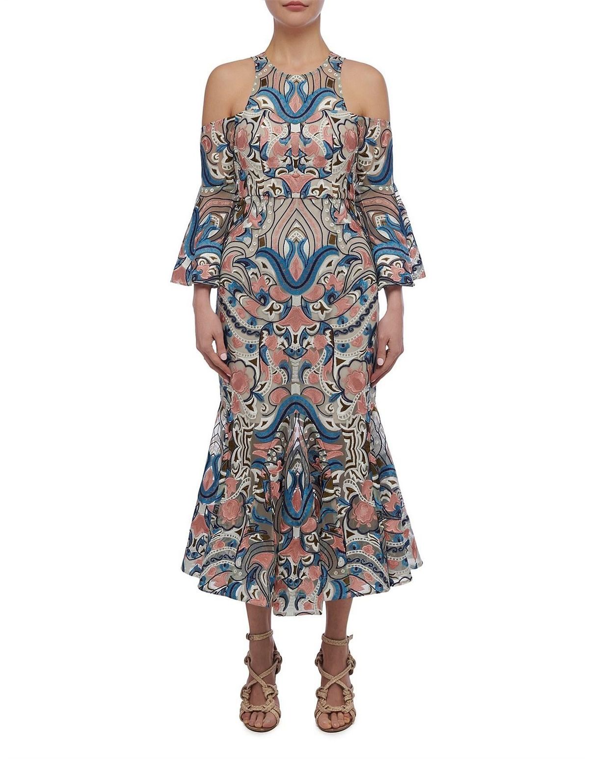 Thurley Carnival Cut Out Midi Dress Size 8 for rent on The Volte - main image
