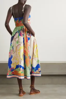 Zimmermann Alight Picnic Midi Dress Print Size 0 / AU 8 for rent on The Volte - image 2