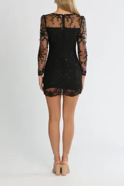 Elle Zeitoune Ultra Feminine Sweetheart Bustier Lace Mini Dress in Black Size 14 for rent on The Volte - image 3