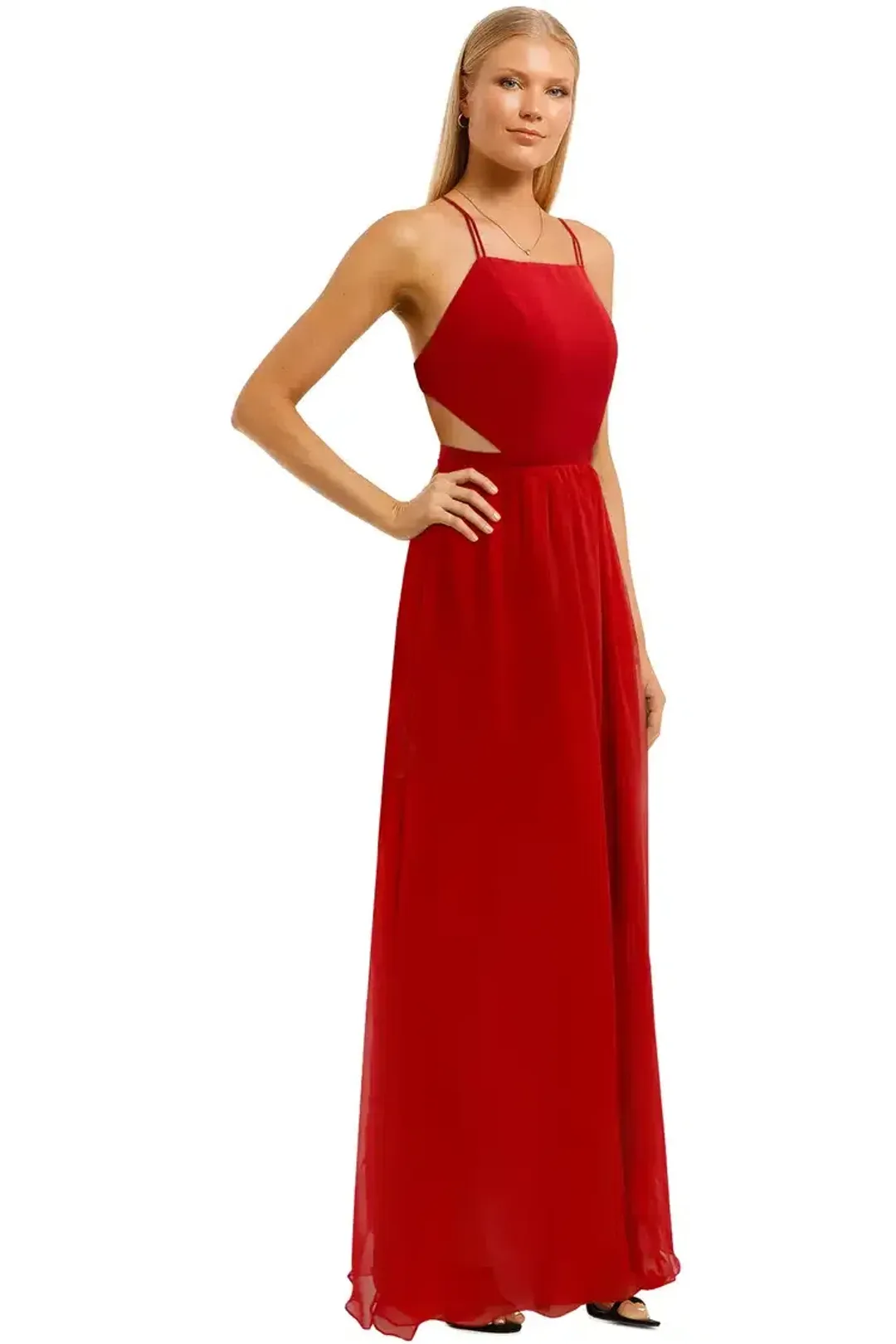 Fame and Partners Mildred Maxi Dress in Red Size 12 for rent on The Volte - main image