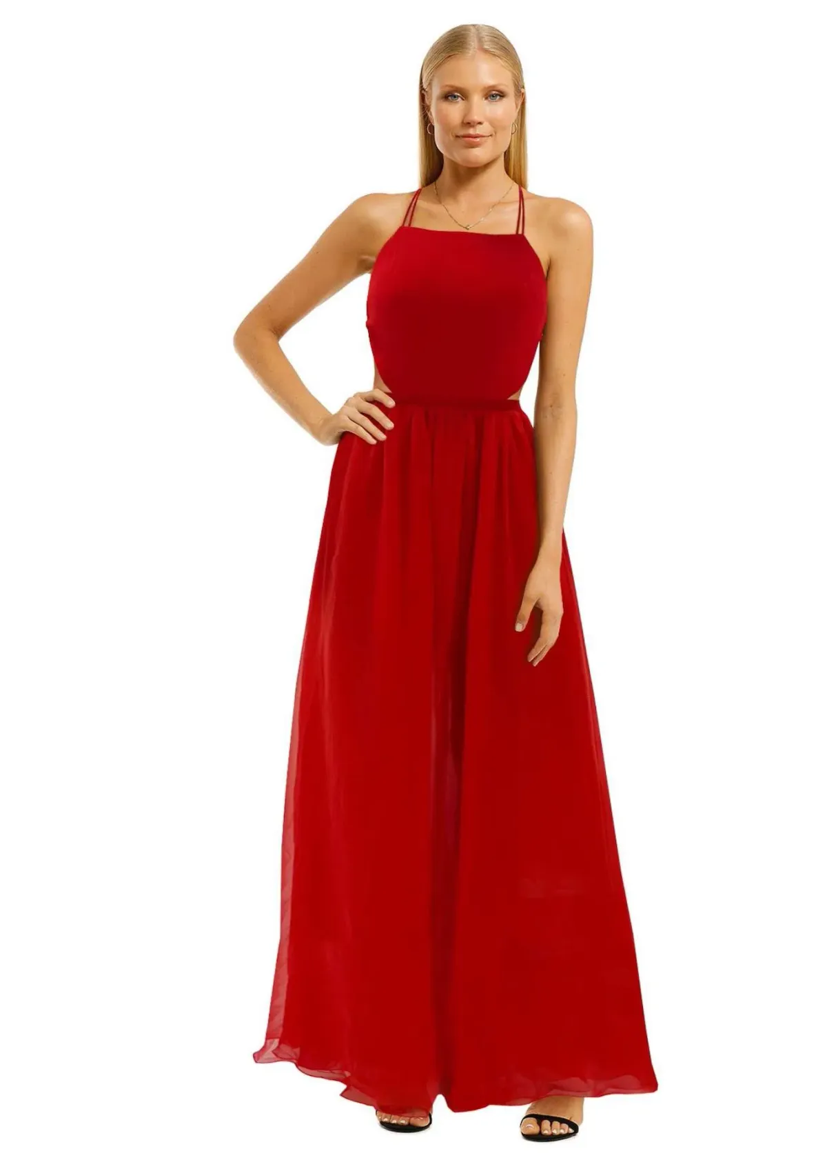 Fame and Partners Mildred Maxi Dress in Red Size 12 for rent on The Volte - main image