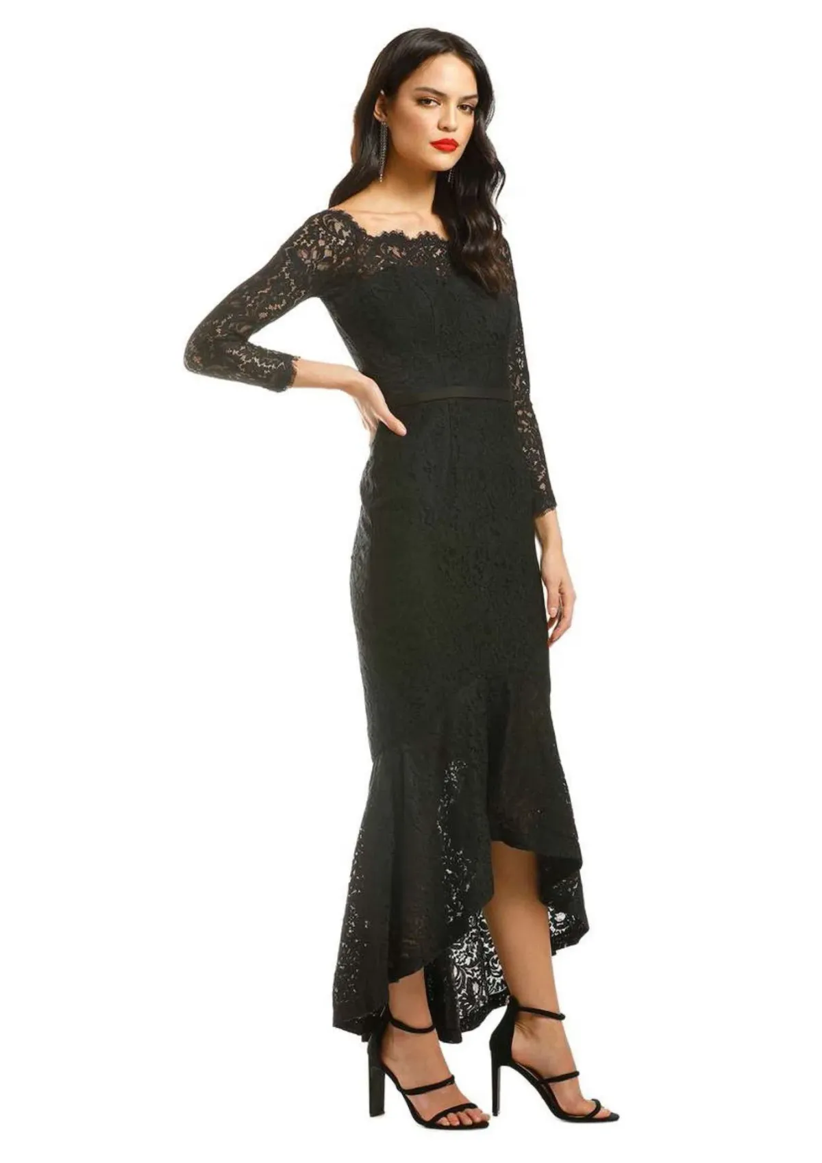 George Sofia Mermaid Hem Gown in Black Size 8 for rent on The Volte - main image