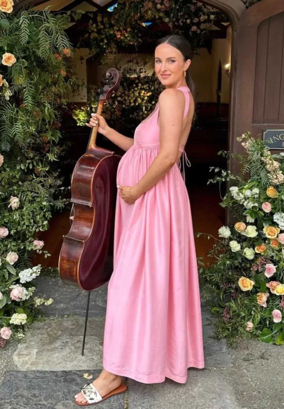 Oroton Strappy Sun Dress Pink Size AU 10 for rent on The Volte - main image