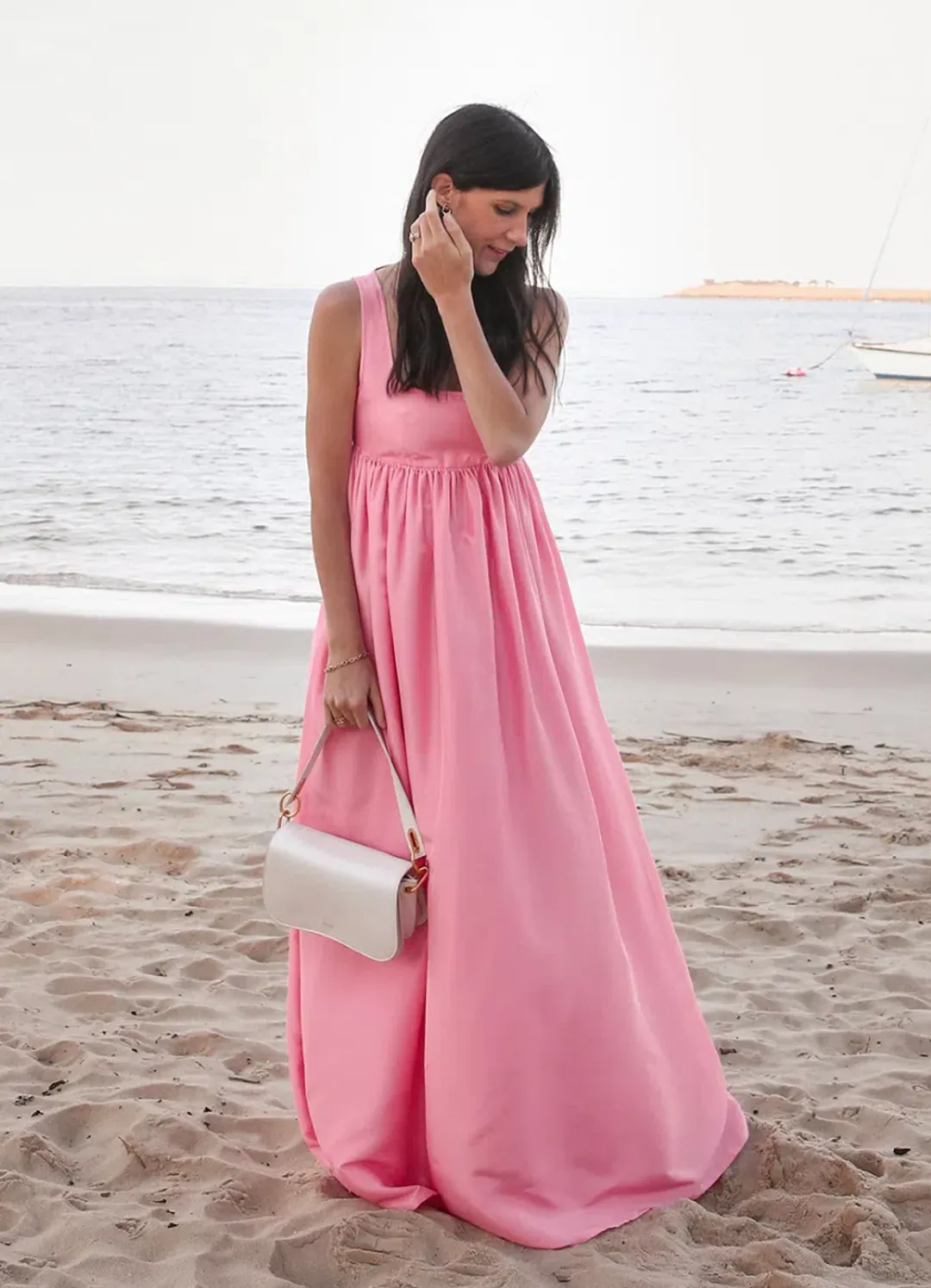 Oroton Strappy Sun Dress Pink Size AU 10 for rent on The Volte - main image