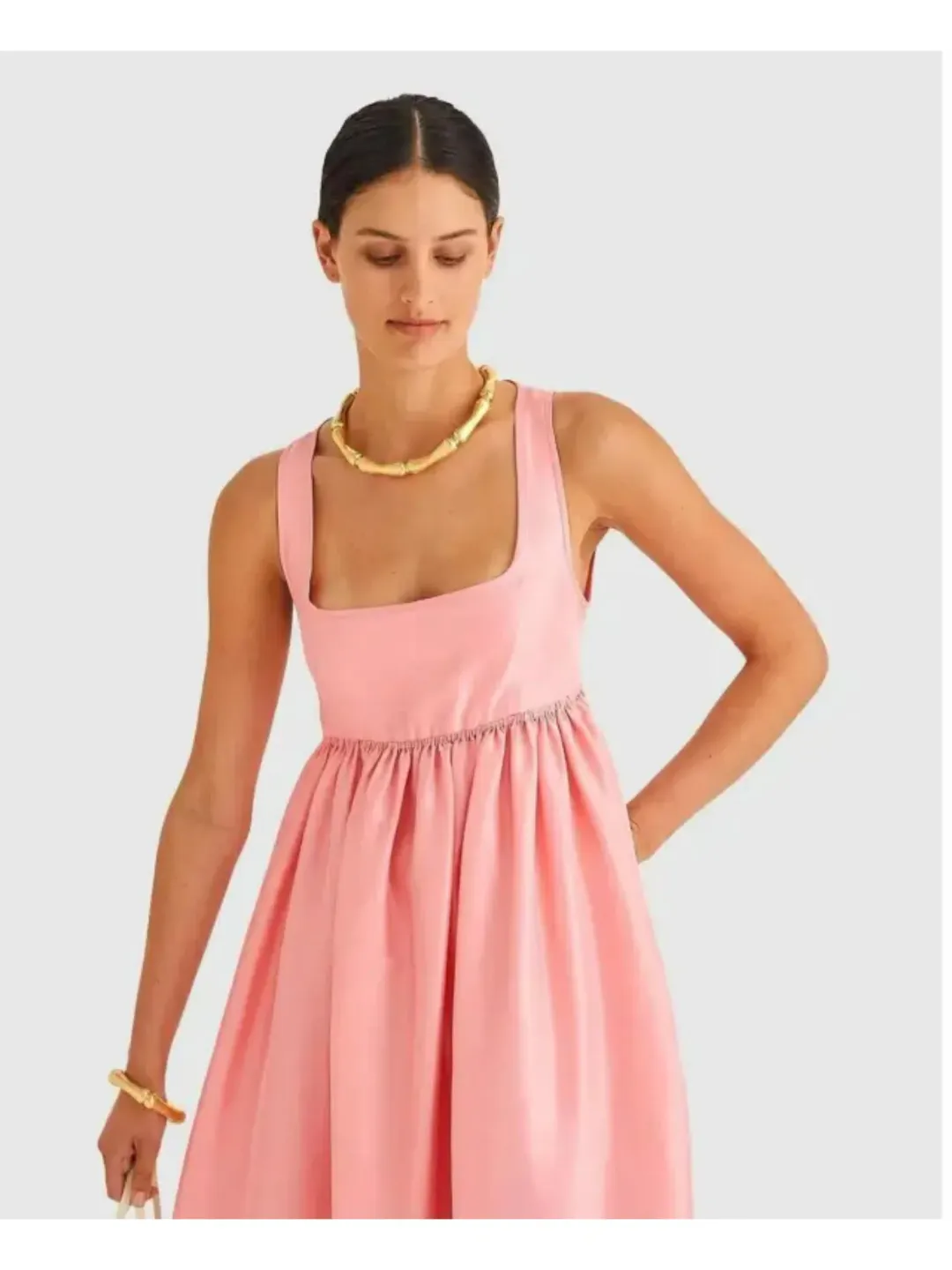 Oroton Strappy Sun Dress Pink Size AU 10 for rent on The Volte - main image