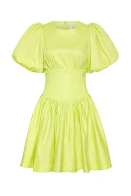 Aje Gianna Puff Sleeve Mini Dress in Light Lemon - Size 8 for rent on The Volte - image 5