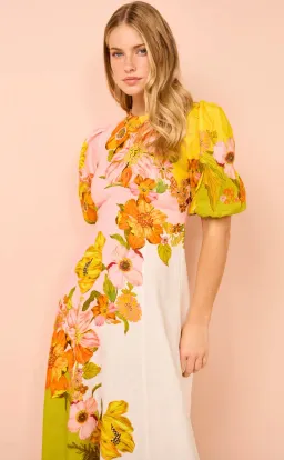 Alemais Silas Midi Dress Floral Size AU 16 for rent on The Volte - image 4