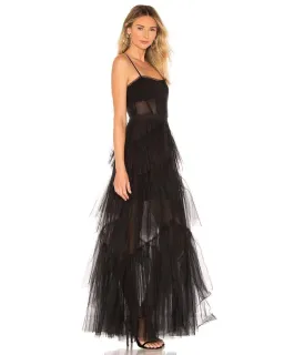 BCBGMAXAZRIA Tulle Gown Black Size 14 for rent on The Volte - image 2