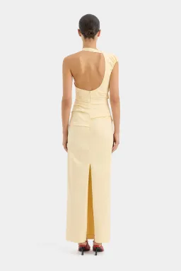 Sir the Label Giacomo Gathered Gown Butter Yellow Size 10 for rent on The Volte - image 2