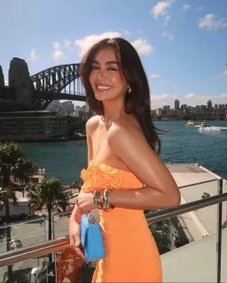 Bianca and Bridgett Tara Midi Dress Orange Size 8 for rent on The Volte - image 6