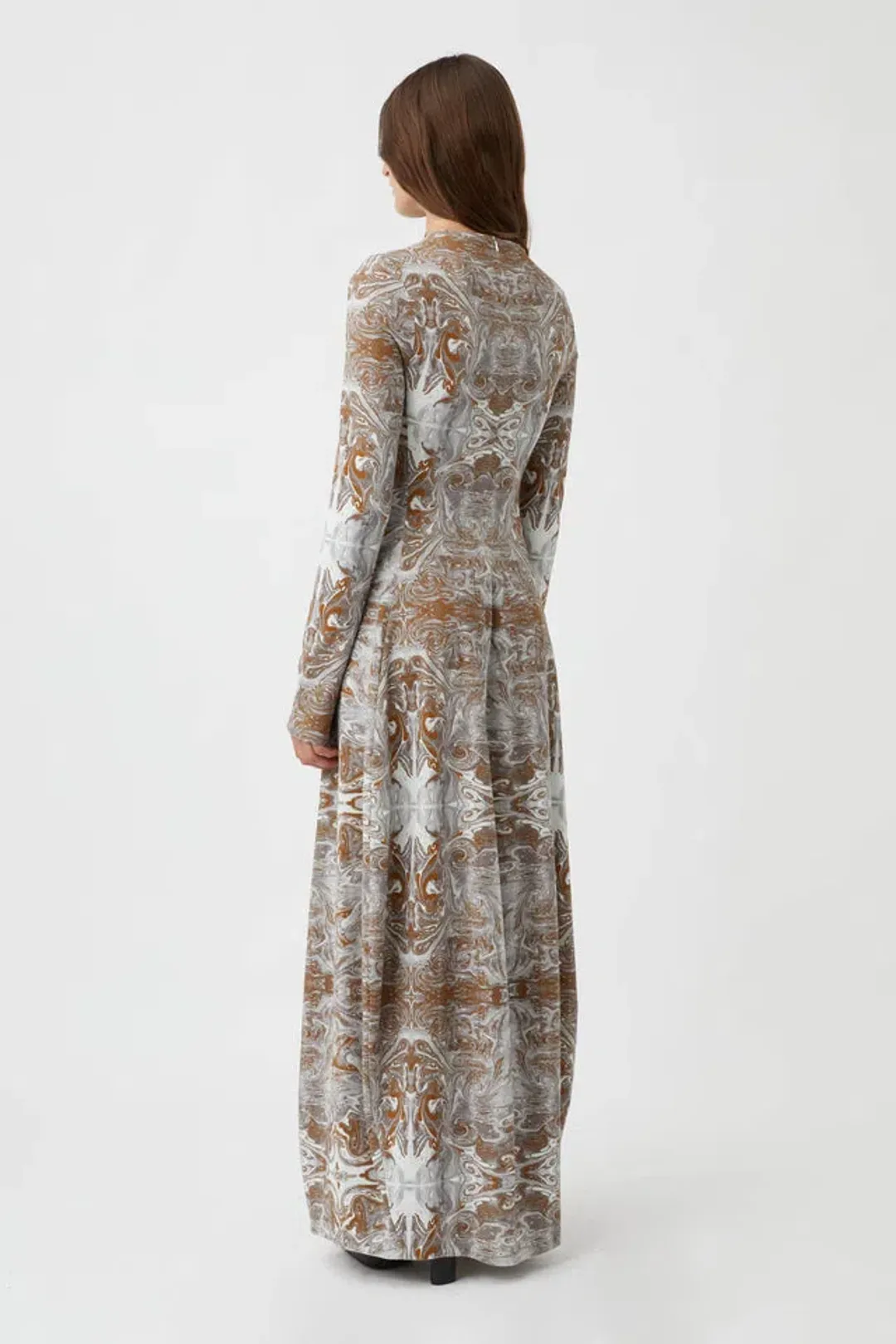 Camilla and Marc Ada Long Sleeve Printed Maxi Dress in Ada Print Multi Size 8 for rent on The Volte - main image