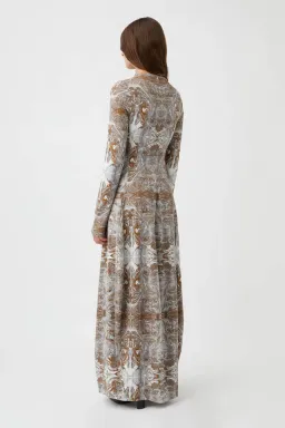Camilla and Marc Ada Long Sleeve Printed Maxi Dress in Ada Print Multi Size 8 for rent on The Volte - image 3