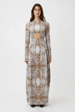 Camilla and Marc Ada Long Sleeve Printed Maxi Dress in Ada Print Multi Size 8 for rent on The Volte - image 1