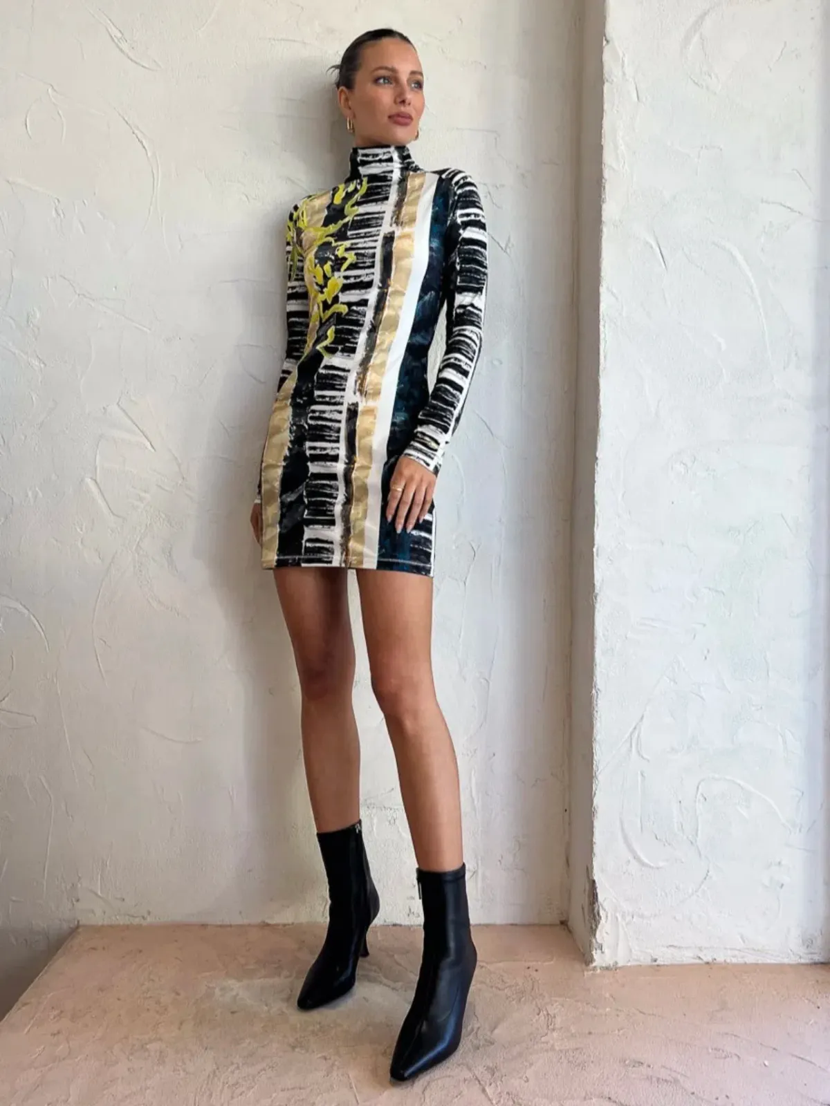 Camilla and Marc Jules Printed Mini Dress Multi Size 10 for rent on The Volte - main image