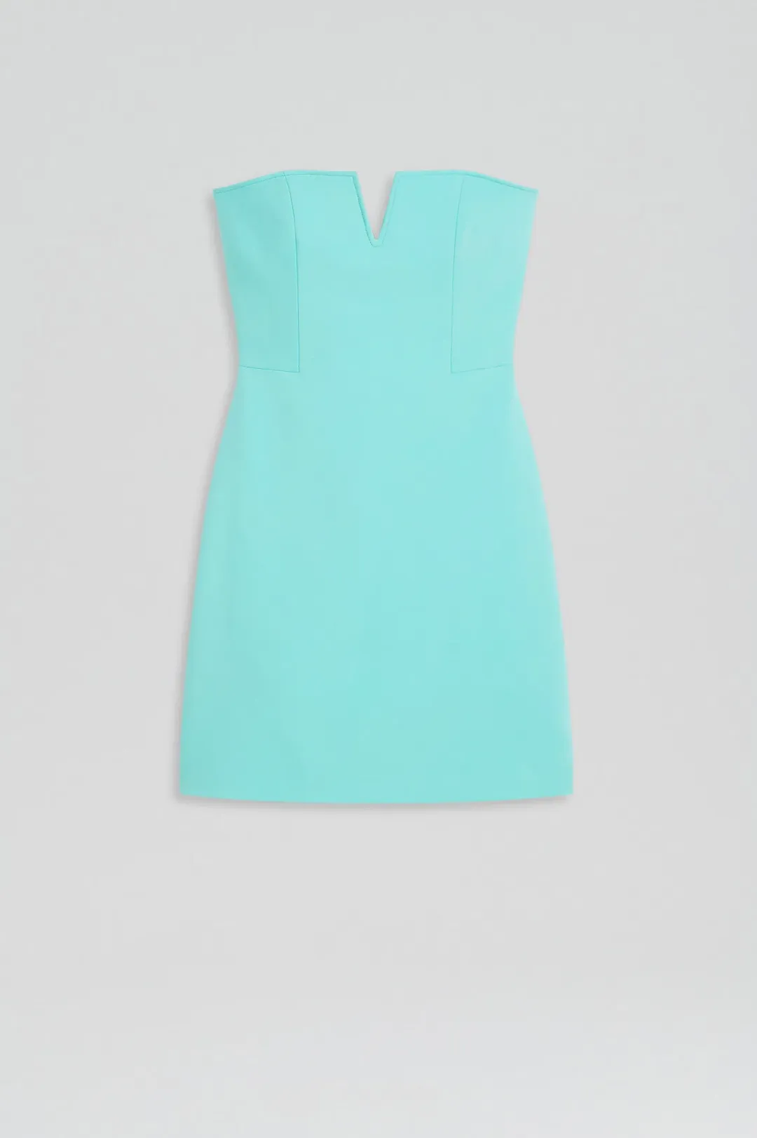 Scanlan Theodore Tailored Bustier Mini Dress in Turquoise Size 8 for rent on The Volte - main image