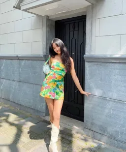 With Jean Lala Mini Dress in Splice Floral Size XS / AU 6  for rent on The Volte - image 1