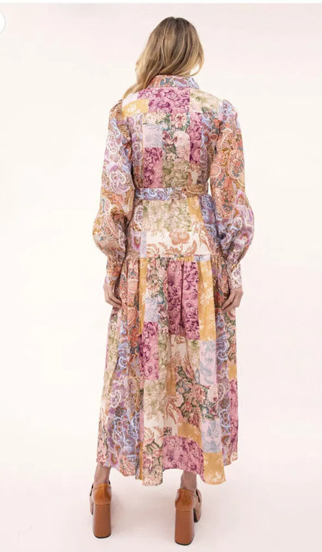 Kachel May Maxi Linen Shirt Dress  for rent on The Volte - main image