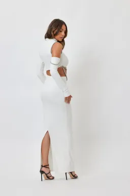 Bianca & Bridgett Sadie Dress White Size 8  for rent on The Volte - image 2