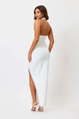 Bianca & Bridgett Laura Pearl Dress White Size 6 for rent on The Volte - image 2
