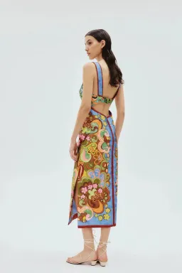 Alemais Dreamer Corset Midi Dress Multi Size 8 for rent on The Volte - image 2