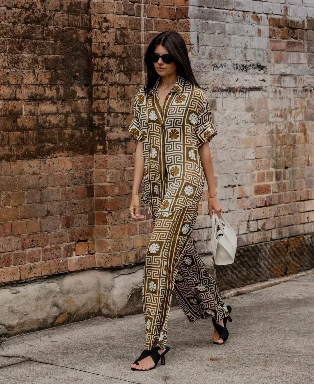 Alemais Dimi Jacquard Shirt and Pant Set Print Size 8 for rent on The Volte - main image