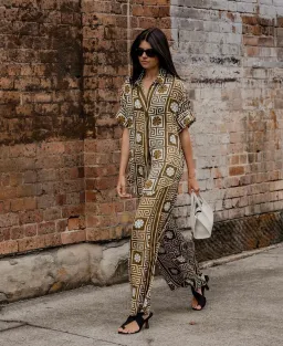 Alemais Dimi Jacquard Shirt and Pant Set Print Size 8 for rent on The Volte - image 2