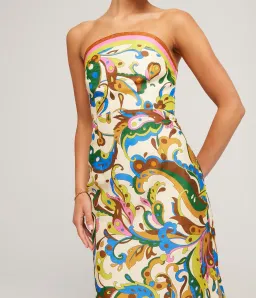 Alemais Ozma Bodice Midi Dress in Cream Multi Size 6 for rent on The Volte - image 2