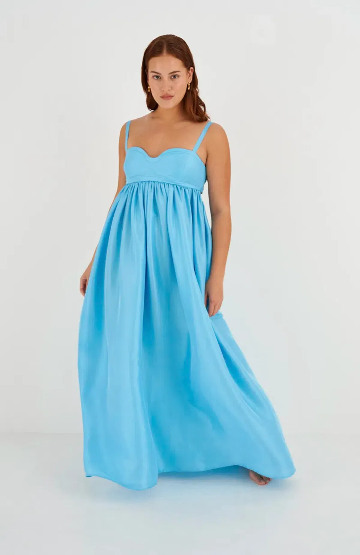 The Oroton Bodice Detail Gown Blue Size 16 for rent on The Volte - main image