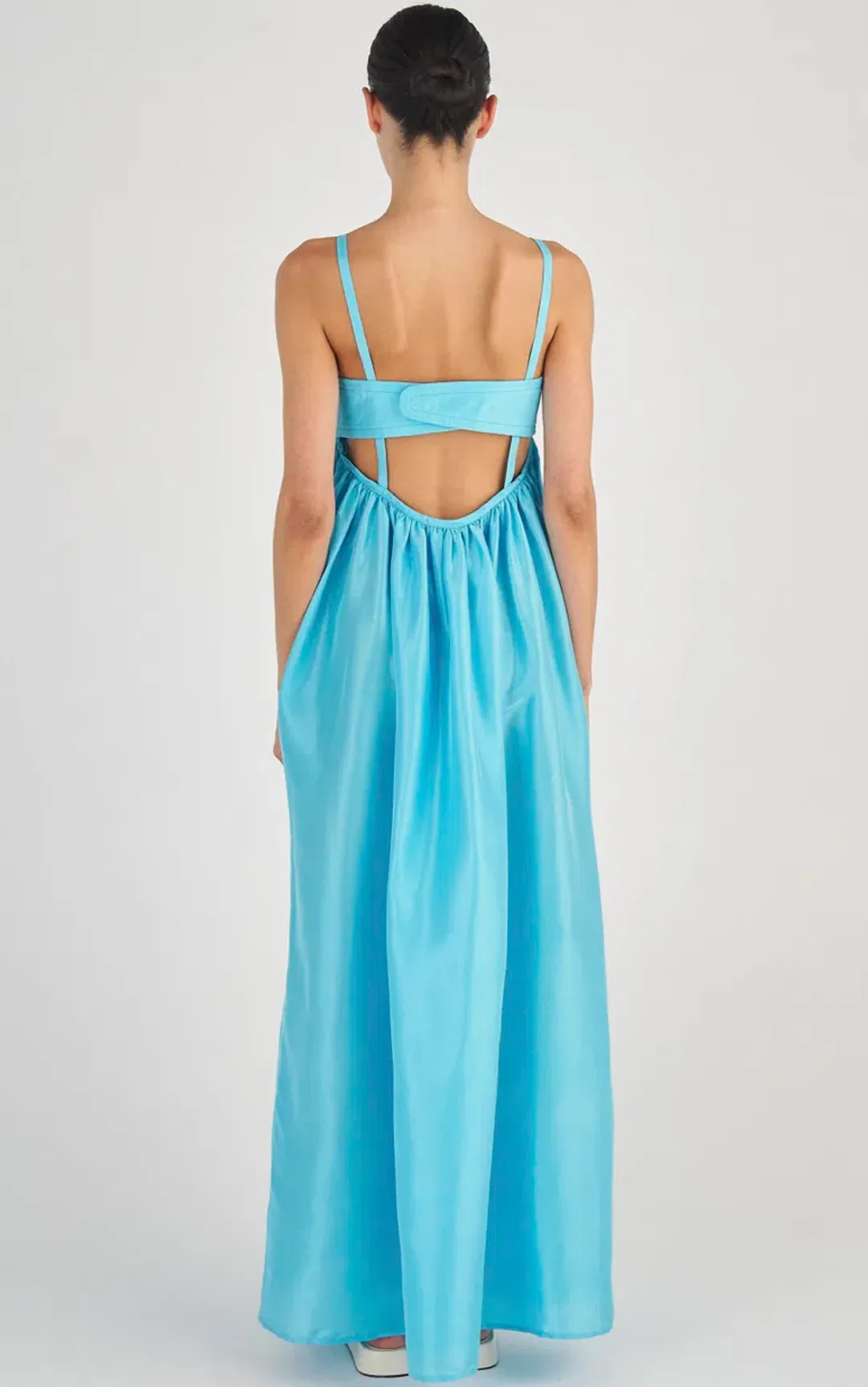 The Oroton Bodice Detail Gown Blue Size 16 for rent on The Volte - main image