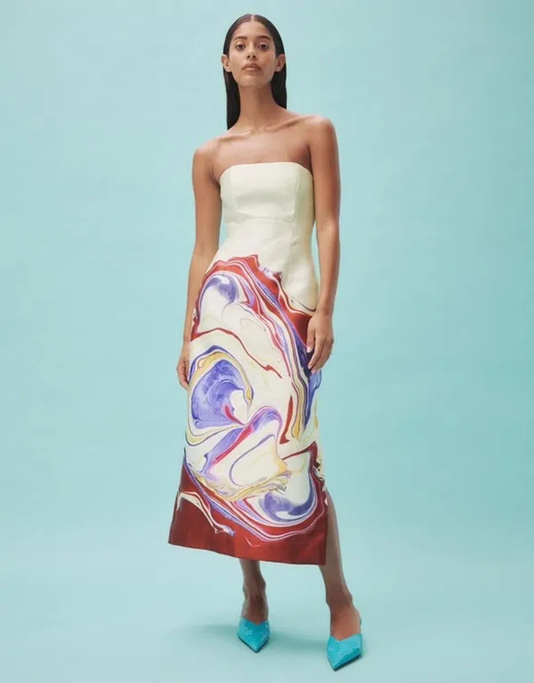 Alemais Luca Corset Midi Dress Multi Size 6 for rent on The Volte - main image