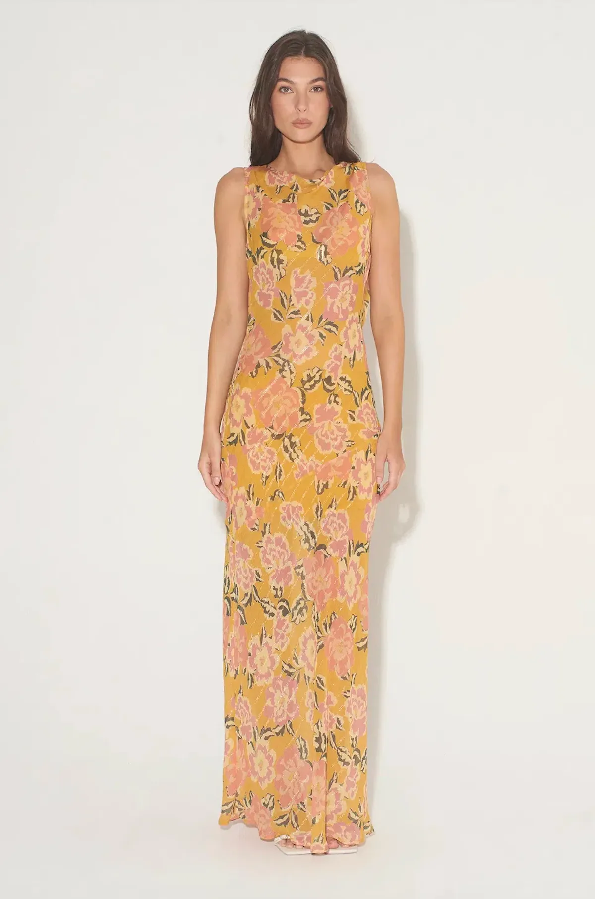 Hansen & Gretel Emmery Maxi Dress Honey Floral Size L / AU 12 for rent on The Volte - main image
